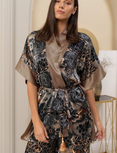 Шелковый комплект с брюками Mia-Amore GIA 4331, Цвет: мультицвет, Размеры: S, изображение 3