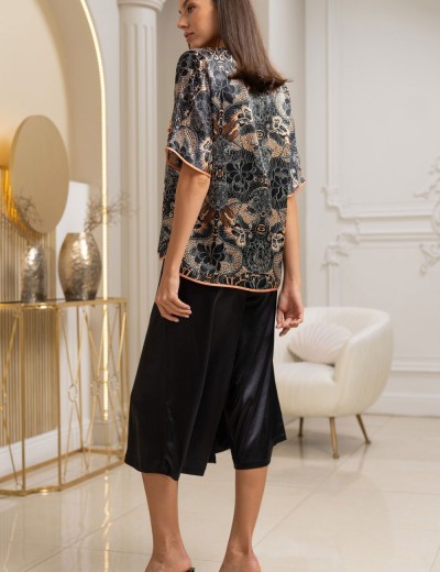 Шелковый комплект в китайском стиле Mia-Amore GIA 4334, Цвет: мультицвет, Размеры: S, изображение 3