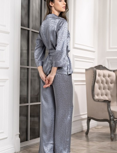 Атласный комплект Mia-Amore JOANNA 7314 серебристый, Цвет: серебристый, Размеры: L, изображение 3