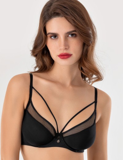 Бюстгальтер спейсер Mioocchi ORNELLA 8194 nero, Цвет: nero (черный), Размеры: 70B, изображение 4