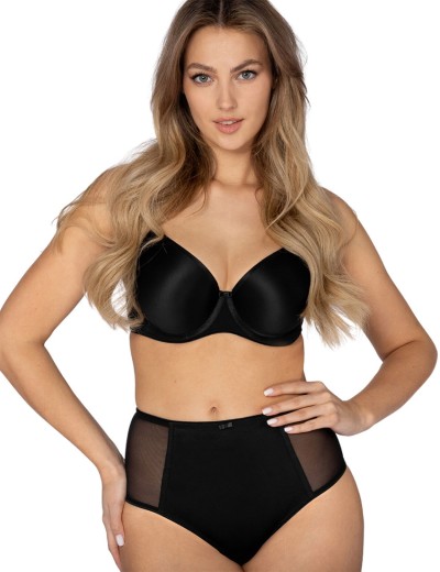 Гладкий бюстгальтер Mefemi ANNA U minimizer черный, Цвет: черный, Размеры: 65E, изображение 4