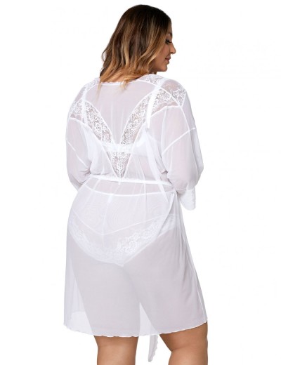 Пеньюар Ava PENIUAR VENUS 001, Цвет: белый, Размеры: 4XL, изображение 4