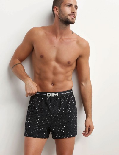 Мужские свободные трусы Dim 0DCF черный набивной, Цвет: черный, Размеры: S, изображение 3