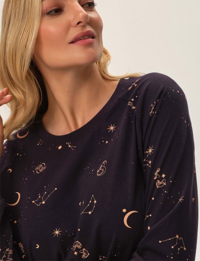 Пижама из хлопка Esotiq 42082 JOURNEY, Цвет: сине-черный, Размеры: L, изображение 4