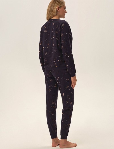 Пижама из хлопка Esotiq 42082 JOURNEY, Цвет: сине-черный, Размеры: L, изображение 3