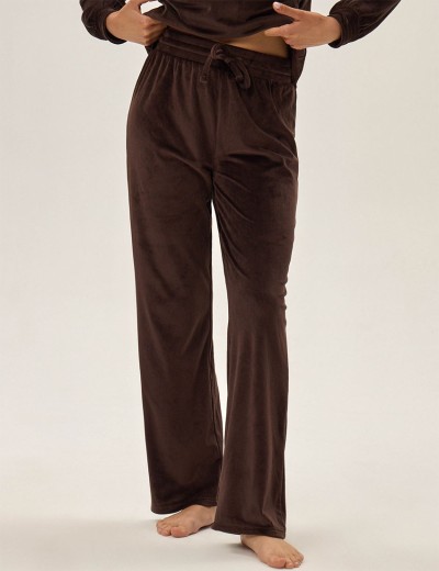 Велюровый комплект Esotiq 42095 JADE шоколадный, Цвет: шоколадный, Размеры: XL, изображение 7