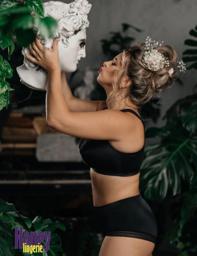 Высокие трусы слипы Honey H47-23-AK черный, Цвет: черный, Размеры: L, изображение 4