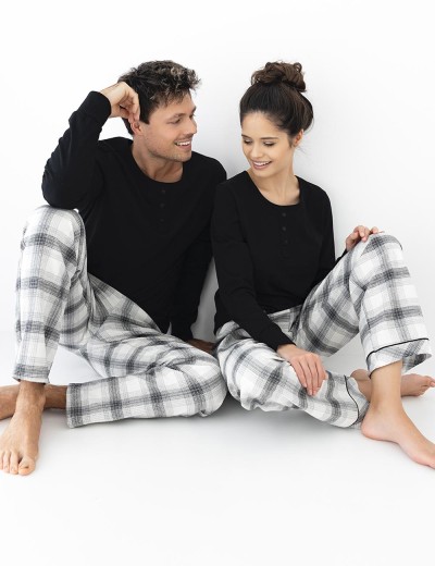 Пижама из хлопка Sensis BLANCHE, Цвет: черный, Размеры: M, изображение 2