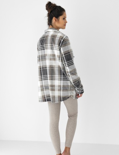Теплая женская рубашка Sensis MILOU, Цвет: серый, Размеры: L/XL, изображение 3