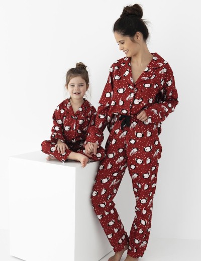 Пижама для девочки Sensis TIGGY KIDS, Цвет: бордовый, Размеры: 122-128, изображение 2