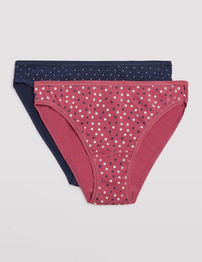 Набор низких трусов слипов Ysabel Mora 19014 MINI (2 шт) синий + амарант, Цвет: синий + амарант, Размеры: S, изображение 5