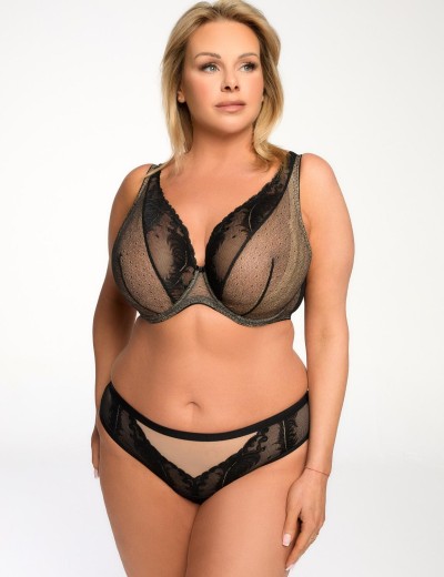 Трусы бразилиана Bella Misteria BLACK SWAN brazilian CZARNY-BEZOWY, Цвет: черный, Размеры: M, изображение 3