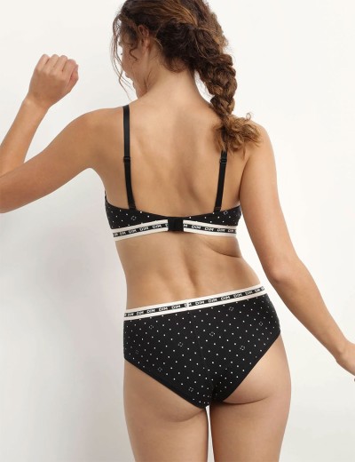 Бюстгальтер формованный без косточек Dim ICON 0DCQ черный набивной, Цвет: черный набивной, Размеры: 80A, изображение 5