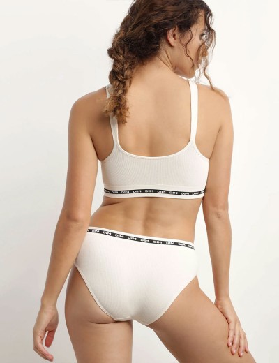 Трусы слипы из вискозы в рубчик Dim ICON 0DCV бежевый, Цвет: бежевый, Размеры: S, изображение 4