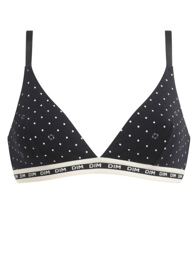 Бюстгальтер без каркасов из хлопка с модалом Dim ICON 0DD7 черный набивной, Цвет: черный набивной, Размеры: XS, изображение 8