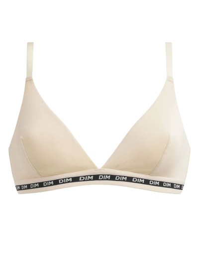 Бюстгальтер без каркасов из хлопка с модалом Dim ICON 0DD7 бежевый, Цвет: бежевый, Размеры: XS, изображение 7