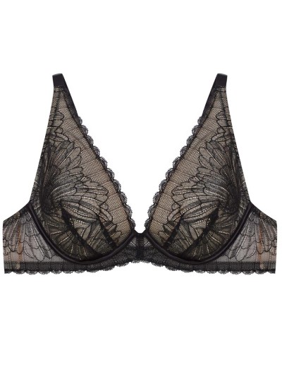 Кружевной бюстгальтер бралетт Esotiq 41731 OPRAH черный/бежевый, Цвет: черный/бежевый, Размеры: 75G, изображение 5