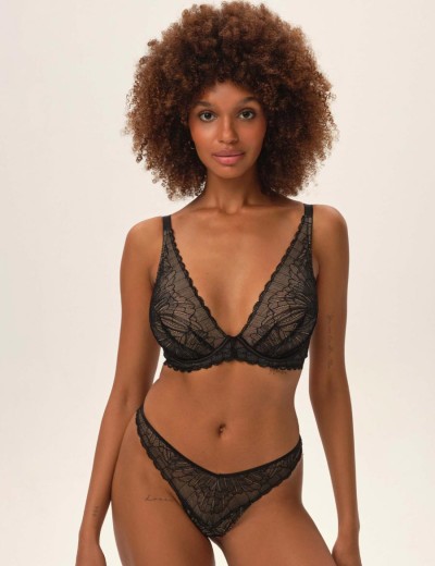 Кружевные трусы слипы Esotiq 41733 OPRAH черный/бежевый, Цвет: черный/бежевый, Размеры: S, изображение 3