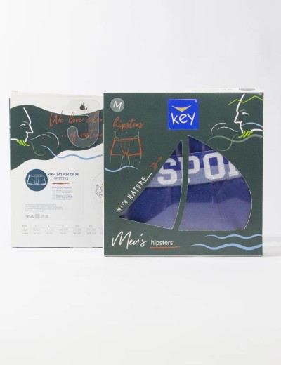 Облегающие боксеры Key MXH 241 светло-синий, Цвет: светло-синий, Размеры: L, изображение 2