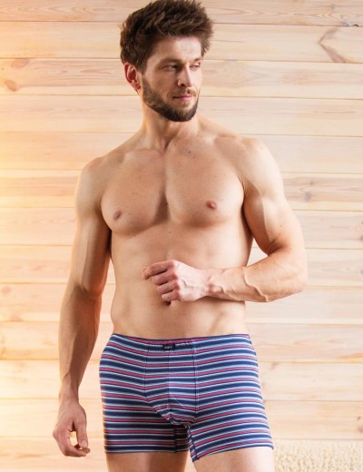 Облегающие боксеры Key MXH 305 темно-синий/красный, Цвет: темно-синий/красный, Размеры: L, изображение 2