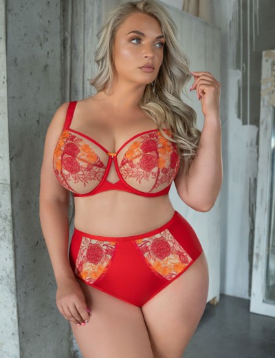 Трусы высокие Kris Line SWEETHEART briefs high waist, Цвет: красный+оранжевый, Размеры: M, изображение 3