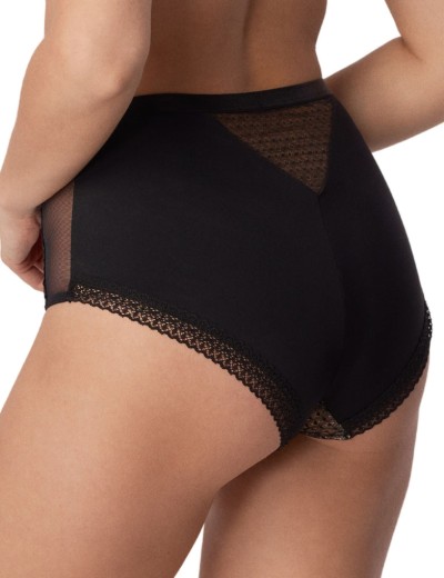 Трусы слипы высокие Mefemi RENEE Classic, Цвет: чёрно-бежевый, Размеры: S, изображение 2