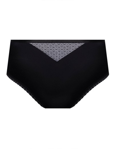 Трусы слипы высокие Mefemi RENEE Classic, Цвет: чёрно-бежевый, Размеры: S, изображение 7