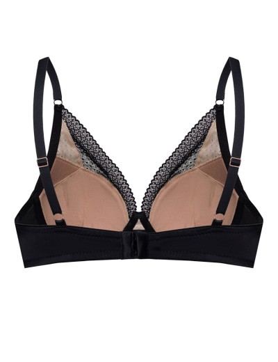 Бюстгальтер с пуш-ап вкладышами Mefemi RENEE P-UP, Цвет: чёрно-бежевый, Размеры: 75B, изображение 9