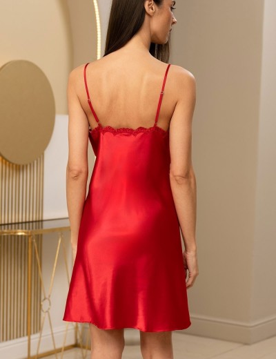 Короткая шелковая сорочка Mia-Amore MARJORY 3961 красный, Цвет: красный, Размеры: L, изображение 2