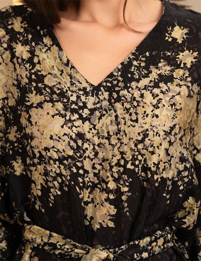 Шёлковая туника с кружевом Mia-Amore VERSALLE 4395, Цвет: черный, Размеры: S/M, изображение 4