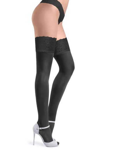 Чулки с кружевной коронкой Silca CA1107 CALZA MISTERY 15 den nero, Цвет: черный, Размеры: 2, изображение 2
