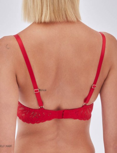 Кружевной бюстгальтер балконет Alles ADORE M Balconette Red, Цвет: красный, Размеры: 65D, изображение 2