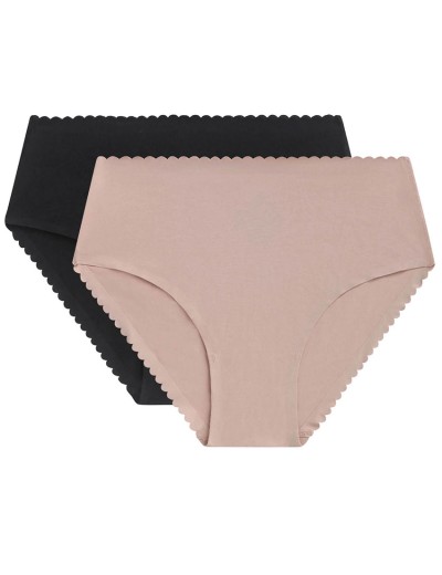 Набор хлопковых трусов Dim BODY TOUCH 0DFP (2 шт) телесный и черный, Цвет: телесный/черный, Размеры: L/XL, изображение 3