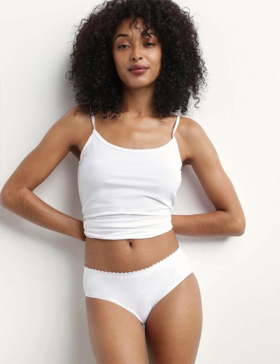 Набор хлопковых трусов Dim BODY TOUCH 0DFQ (2 шт) белый и серый, Цвет: белый/серый, Размеры: S/M, изображение 6