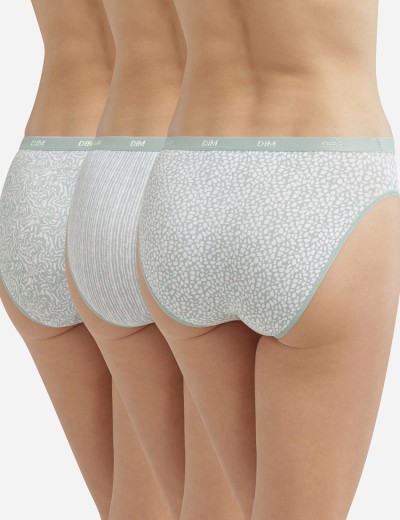 Набор трусов из хлопка Dim LES POCKETS COTON 4C17 сафари - 3 штуки, Цвет: сафари, Размеры: S/M, изображение 2