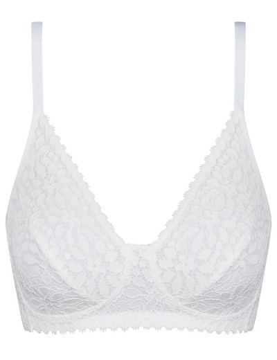 Кружевной бюстгальтер без косточек Dim DAILY DENTELLE 0DFF белый, Цвет: белый, Размеры: 70B, изображение 6