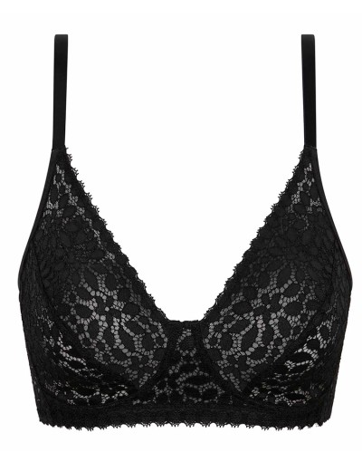 Кружевной бюстгальтер без косточек Dim DAILY DENTELLE 0DFF черный, Цвет: черный, Размеры: 70B, изображение 6