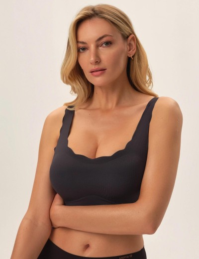 Бесшовный топ с вкладышами Esotiq 41845 SKYLA графит, Цвет: графит, Размеры: S, изображение 3