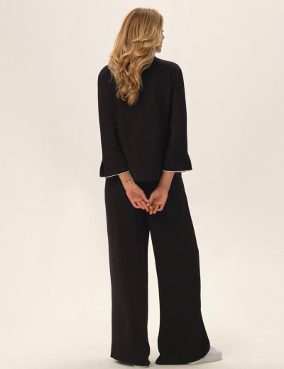 Черная пижама из модала Esotiq 42110 JAINA, Цвет: черный, Размеры: S, изображение 3