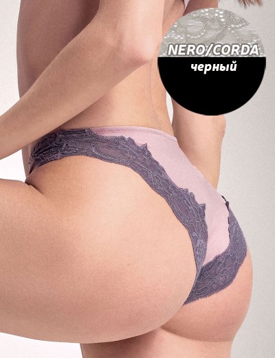 Комплект Lormar DECO Dec52611 ОЗ25 балконет слипы nero/corda, Цвет: nero/corda (черный/беж), Размеры: 70C, изображение 3 Комплект Lormar DECO Dec52611 ОЗ25 балконет слипы nero/corda, Цвет: nero/corda (черный/беж), Размеры: 70C, изображение 3