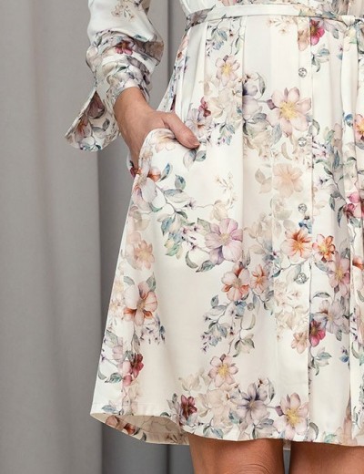 Шелковая рубашка-халат Mia-Amore EDEN 5174, Цвет: молочный, Размеры: S, изображение 5