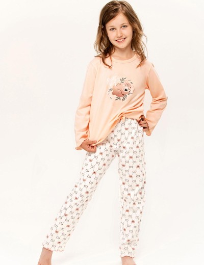 Пижама из хлопка Taro POLLY 3271-3272-01, Цвет: персиковый, Размеры: 104, изображение 2