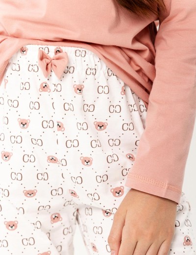 Подростковая пижама из хлопка Taro POLLY 3285-01, Цвет: персиковый, Размеры: 146, изображение 3