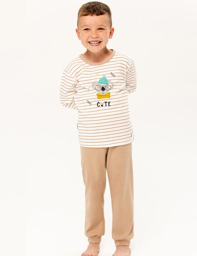 Детская пижама Taro ZAC 3308-3309-01, Цвет: бежевый, Размеры: 104, изображение 2