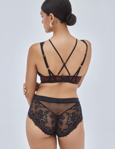 Бюстгальтер бралетт Alles HEARTBEAT M Bralette, Цвет: черный, Размеры: 65E, изображение 10