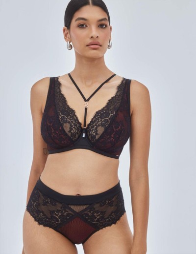 Бюстгальтер бралетт Alles HEARTBEAT M Bralette, Цвет: черный, Размеры: 65E, изображение 9