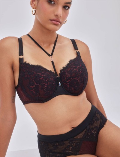 Бюстгальтер полупоролон Alles HEARTBEAT PU, Цвет: черный, Размеры: 65H, изображение 4