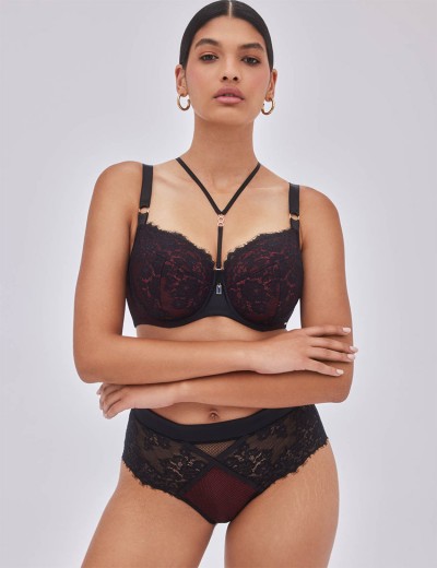 Бюстгальтер полупоролон Alles HEARTBEAT PU, Цвет: черный, Размеры: 65H, изображение 5