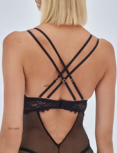 Прозрачная сорочка Alles HEARTBEAT koszulka, Цвет: черный, Размеры: S, изображение 5