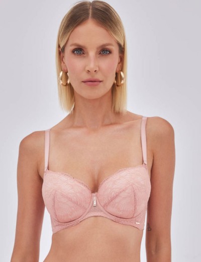 Бюстгальтер пуш-ап Alles NUDE ROSE 01 P-UP, Цвет: пудра, Размеры: 65F, изображение 4